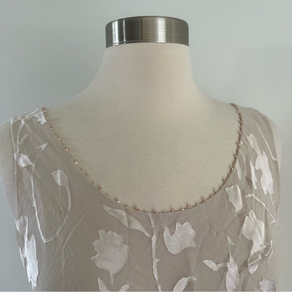 Cameron Blake Long 100% Silk Embroidered Dress Ruffled Skirt With Cover Blazer - Picture 10 of 16